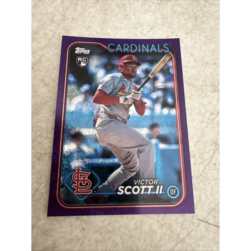 2024 Topps Update Series - Purple Holo Foilboard #US2 Victor Scott II /799 (RC)